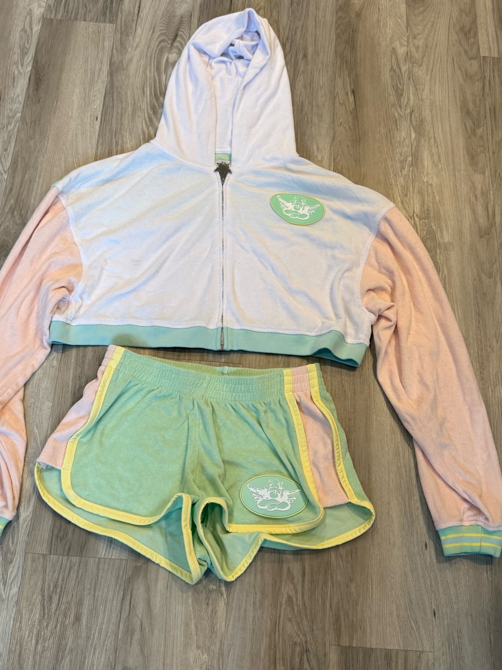 Boys Lie Pastel Hoodie & Short Set - Mint, Pink, Lavender